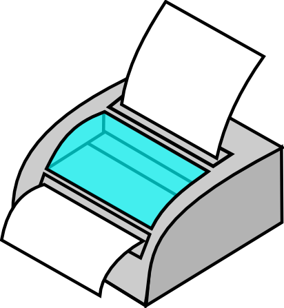 Printer Clipart (412x447), Png Download