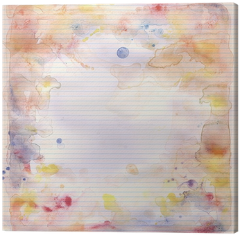 Watercolor On Lined Note Book Paper Background Canvas - Newspaper (400x400), Png Download