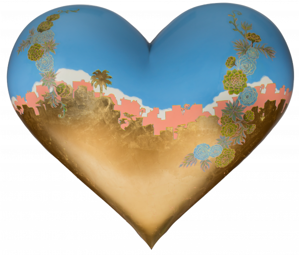 2018 Large Heart By Gina Teichert "outerlands" - Heart Love 2018 (600x600), Png Download