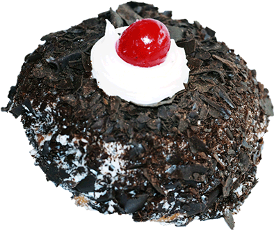 Double Chocolate Donut - Chocolate Cake (480x360), Png Download