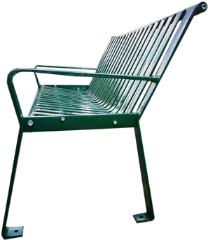 Green Painting Garden Bench Park Seat With Cast Iron - Windsor Chair (350x350), Png Download