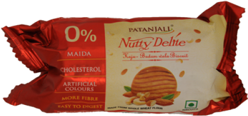 Patanjali Nutty Delite Biscuits (500x500), Png Download