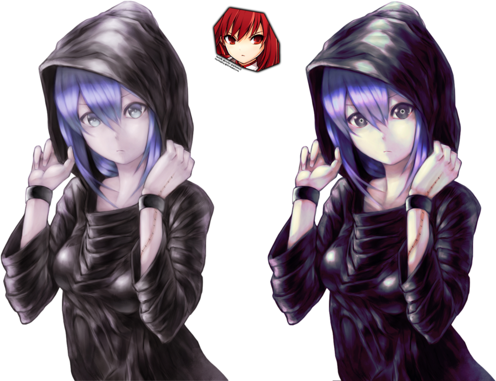 Anime Girl With Hoodie (1024x781), Png Download