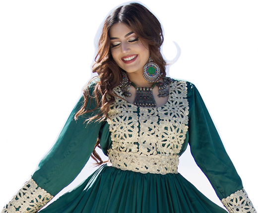 Afhhan Woman Wearing Tradition Clothing - Sarah Afghan Clothes (520x430), Png Download