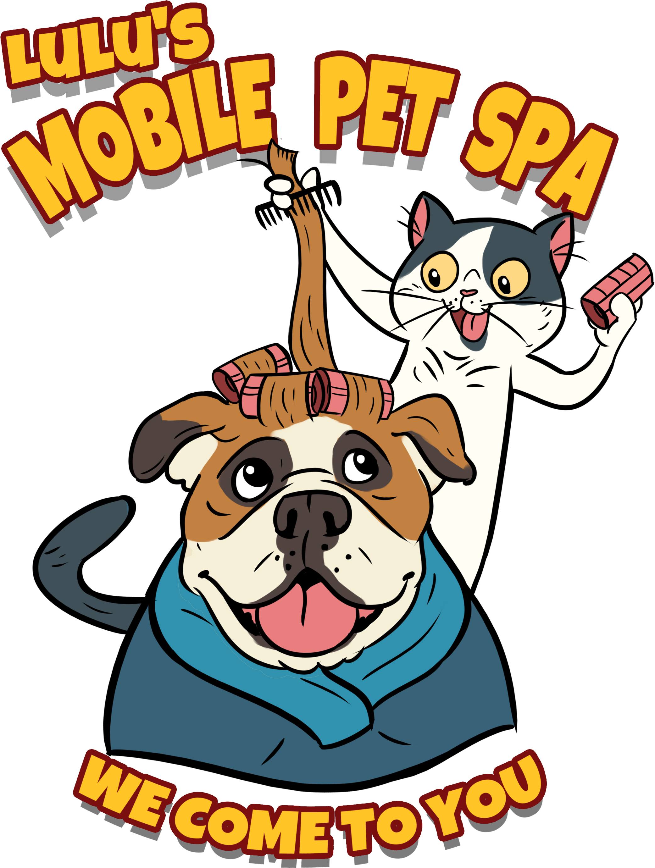 Lulu's Mobile Pet Spa Png Library Library - Cartoon (2550x3300), Png Download