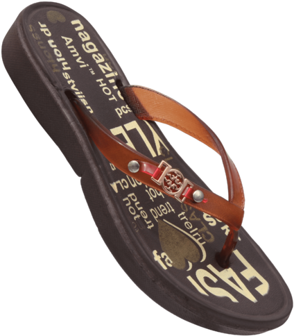 Ladies Flip Flop - Fashion (500x500), Png Download