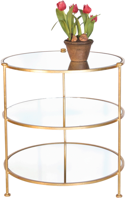 3 Tier Gold Side Table Worlds Away V=1479268104 - Worlds Away, L.l.c. (800x800), Png Download
