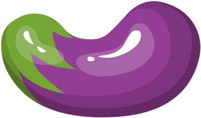 รูป การ์ตูน มะเขือ ม่วง (500x500), Png Download