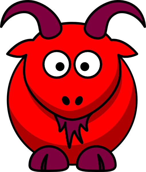 Red Goat Svg Clip Arts 510 X 599 Px (510x599), Png Download
