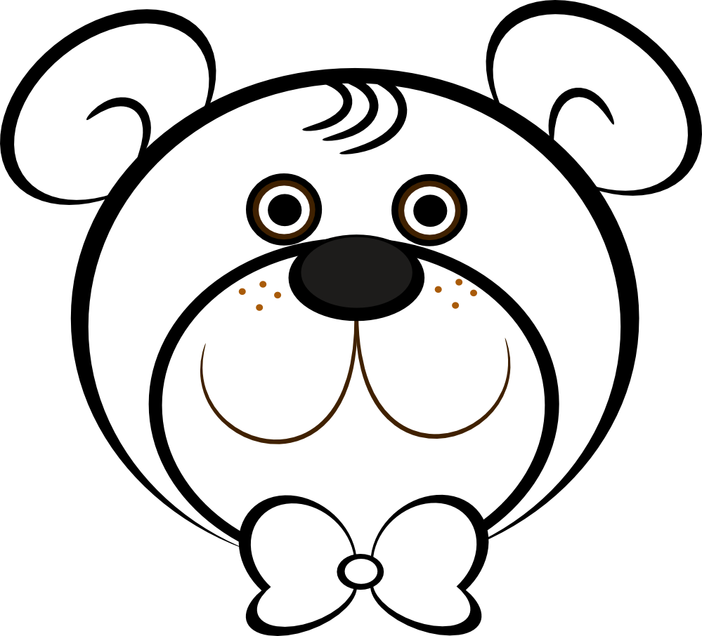 28 Collection Of Bear Clipart Black And White Png - Teddy Bear Face Coloring Pages (999x906), Png Download