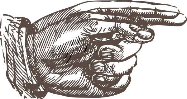 Old Time Pointing Finger Shower Curtain (600x318), Png Download