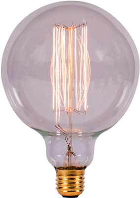 Bell 40evlgc Vintage Large Globe Lamp 40w Es - British Electric Lamps 40w Vintage Filament Large Globe (430x404), Png Download