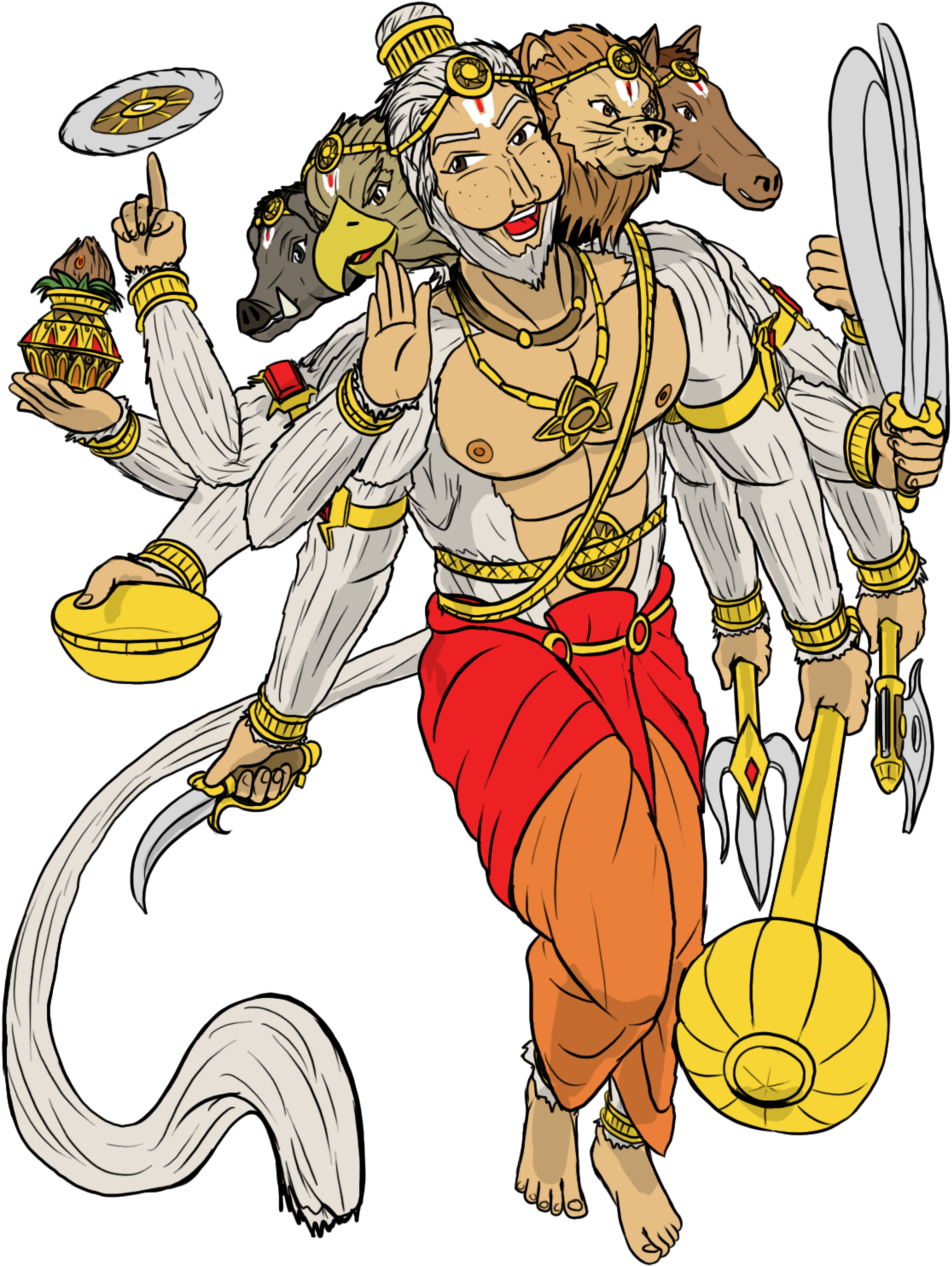 Hanuman Drawing Warrior (1024x1365), Png Download