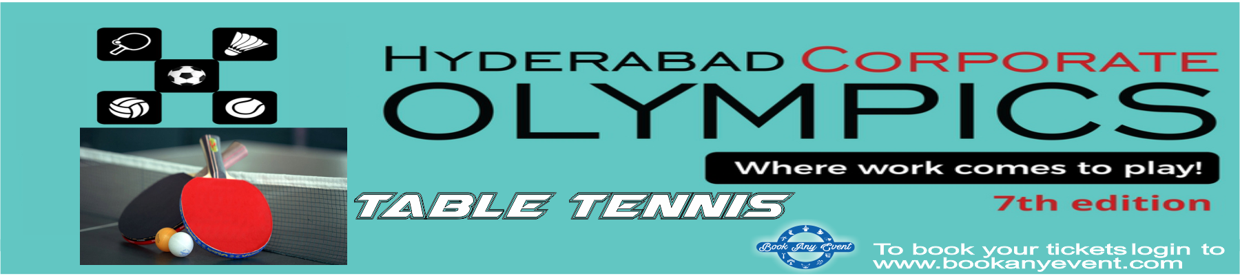 Corporate Olympics Table Tennis - Sports (1800x401), Png Download