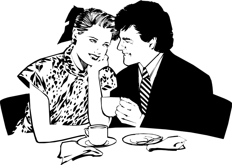 Couple Clip Romantic Dinner - Your A Piece Of Shit Quote (958x683), Png Download