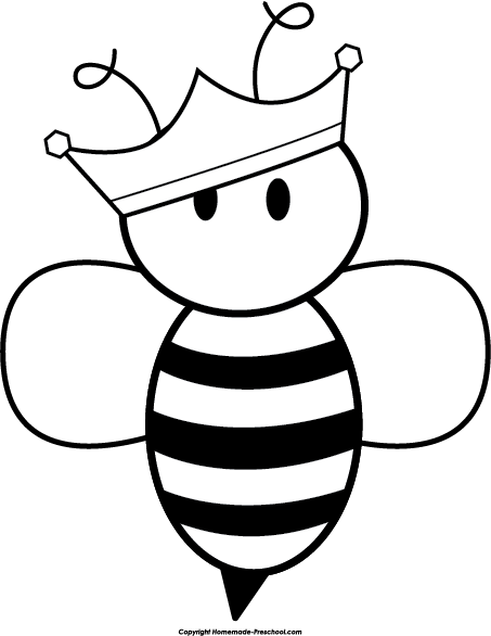 Cute Queen Bee - Queen Bee Drawing Easy (453x586), Png Download