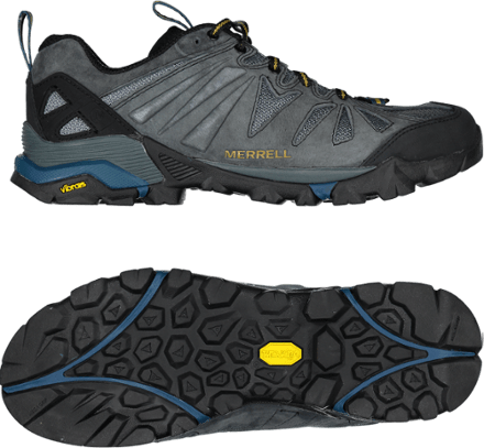 Rei Garage Deal Of The - Merrell Capra Sport Gtx Mens Hiking Shoe Colour: Black/lime (440x407), Png Download