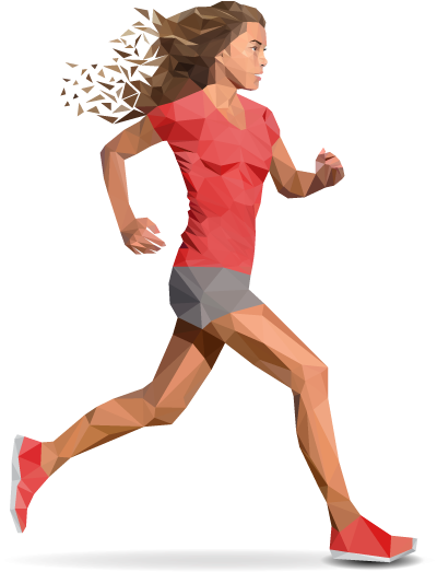 Woman Running Png - Girl Running (600x600), Png Download