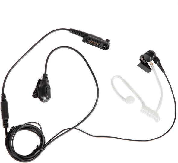 Hytera Ean Wire Surveillance Earpiece Mobilfunk Gmbh - Earpiece With Acoustic Tube And In-line Ptt (black) (600x600), Png Download