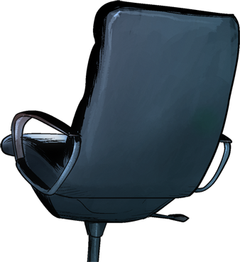 Office Chair (338x369), Png Download