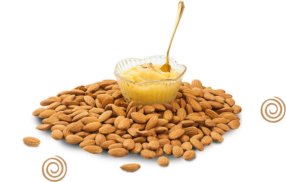 Badam Halwa - The Mondy Cheer (931x592), Png Download