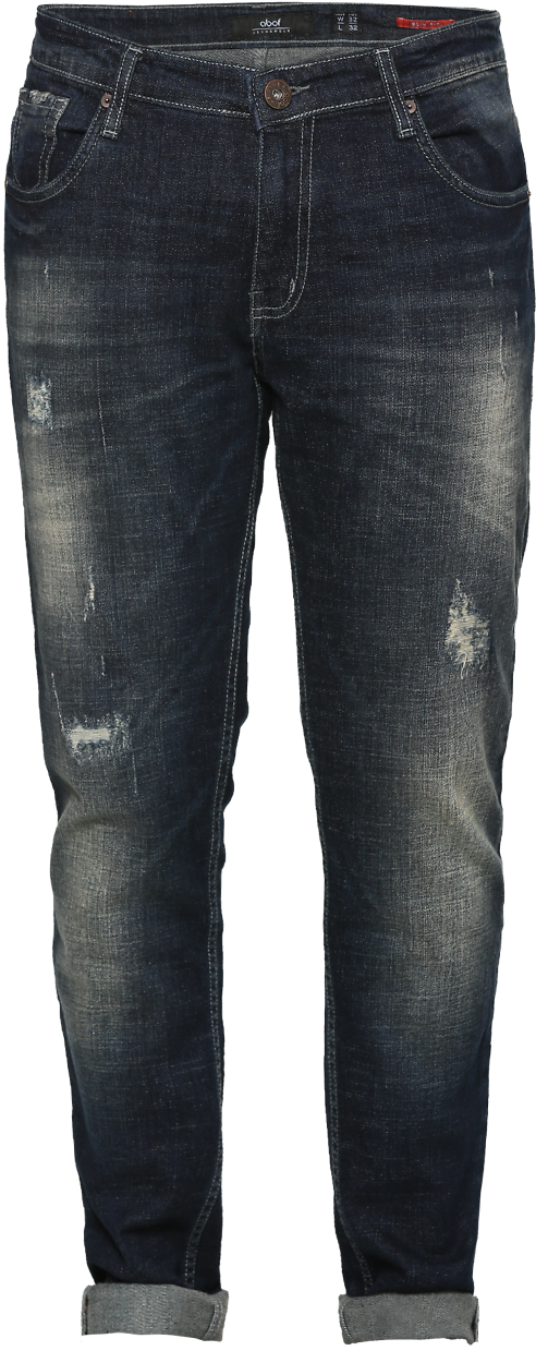 Abof Men Dark Blue Slim Fit Stretchable Distressed - Ltb Jeans Clara (1000x1333), Png Download