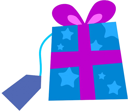 Christmas Present Clipart Png - Christmas Blue Present Clipart Png (531x459), Png Download
