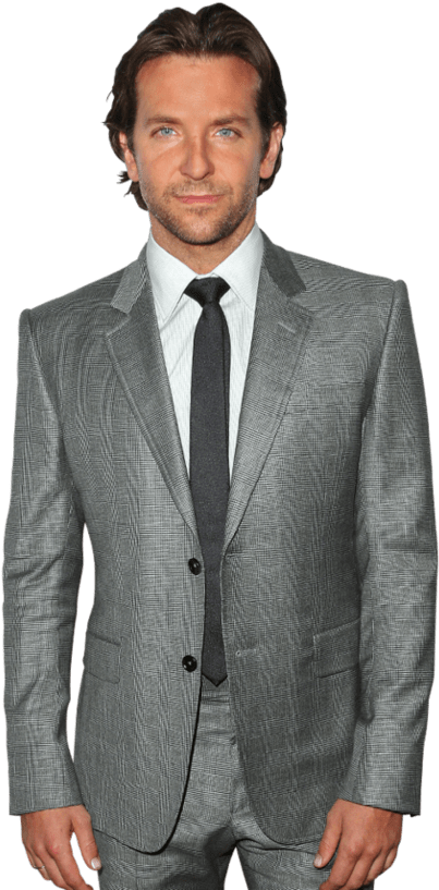 Bradley Cooper Grey Suit - Bradley Cooper Png (979x816), Png Download