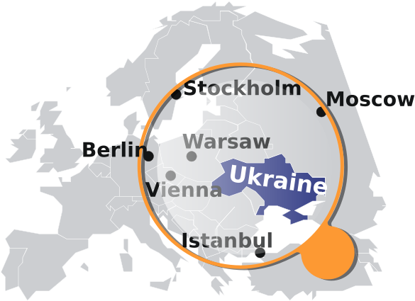 Ukraine Under The Microscope Clipart Png (600x435), Png Download