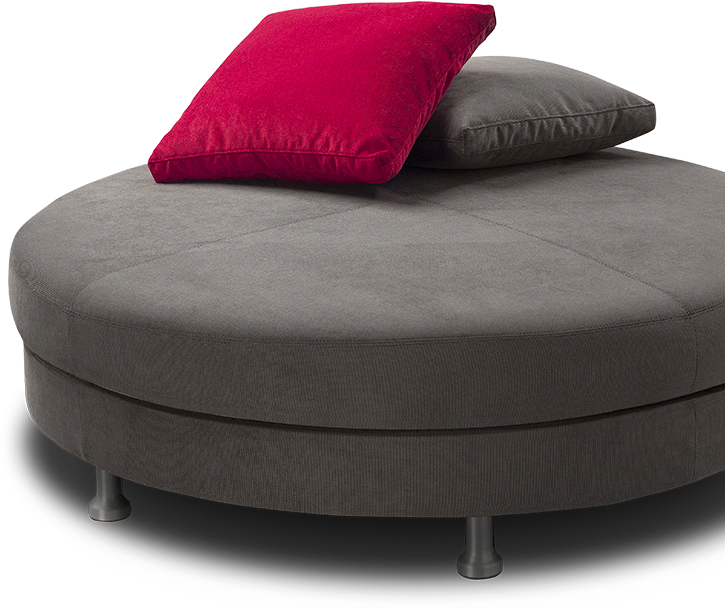 Modern Round Sofa Interior Decoration Channel In Chair - Small Sofas Without Backrest (760x611), Png Download