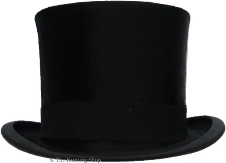 56cm Tress & Co, Black Silk Top Hat - Silk (1000x821), Png Download