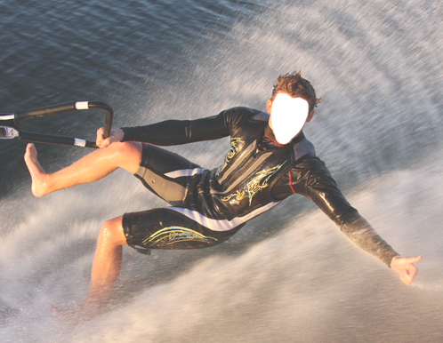 Funny Water Skiing - Water Skiing (498x386), Png Download