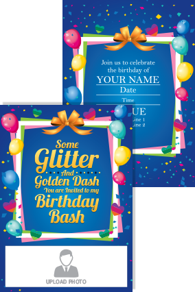 Blue Birthday Invitation Card - Met Your Mother Birthday (284x426), Png Download