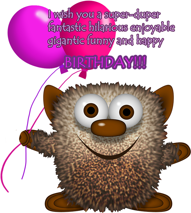 Birthday Art And Free Graphics Monster Birthda - Birthday Funny (713x750), Png Download