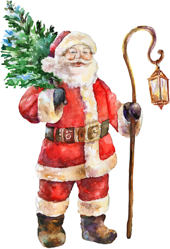 Tube Père Noël - Santa Claus (545x800), Png Download