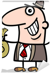 Happy Businessman Cartoon Illustration Wall Mural • - Illustration (400x400), Png Download