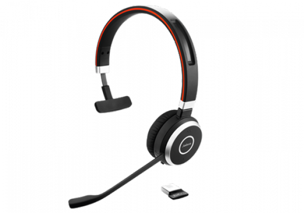 Jabra Evolve 65 Uc Mono Bluetooth Headset - Jabra Evolve 65 Ms Mono Bluetooth Headset (600x600), Png Download