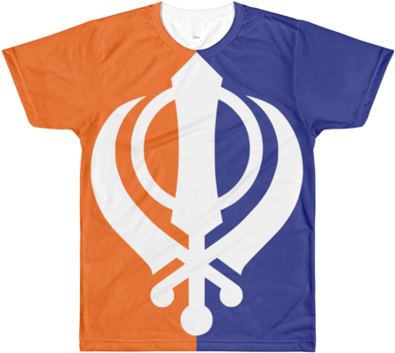 Sublimation Men's Crewneck T-shirt - Sikhism Symbol (480x480), Png Download