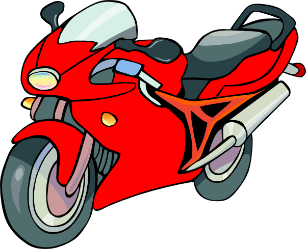 Motorcycle Clip Art Motorcycle Clip Art Cartoon Motorcycle - Motorcycle Clip Art (600x489), Png Download