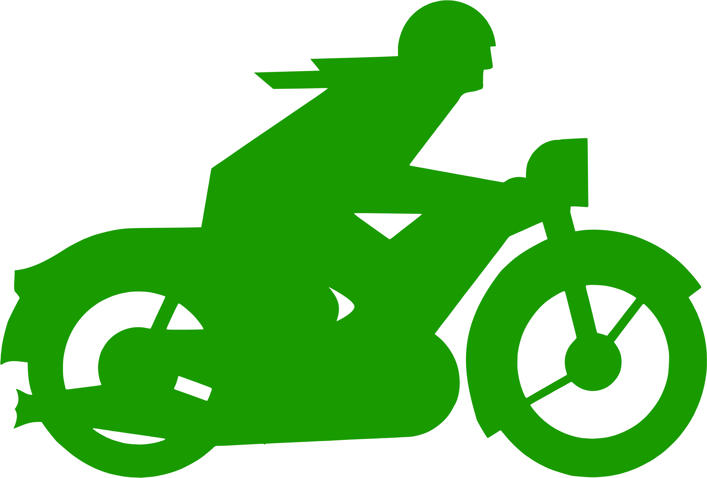 Green Clipart Motorbike - Green Motorbike Clipart (2400x1676), Png Download