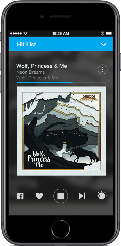 Free Mobile Music Streaming - Neon Dreams - Wolf Princess & Me (466x903), Png Download