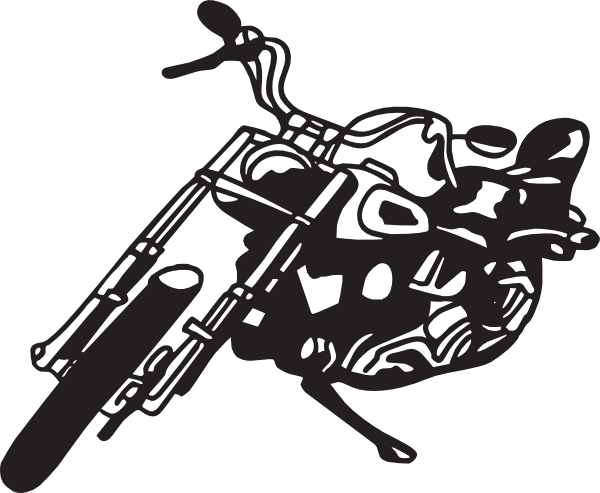 Motorcycle Black And White Images Motorcycles Free - Harley Davidson Motos Vector (600x493), Png Download