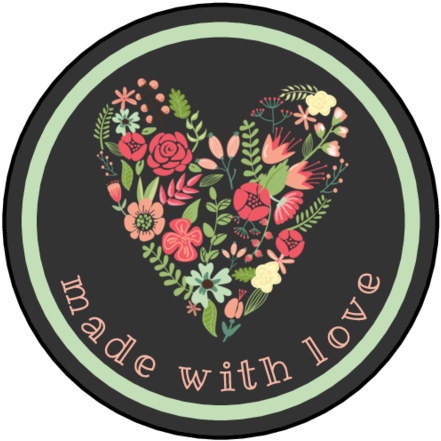 Ol325 - 1 - 67" Circle - "made With Love" Floral Heart - Mothers Doing A Good Job Quotes (500x500), Png Download