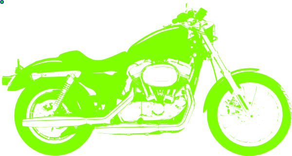 This Free Clipart Png Design Of Neon Green Motorcycle (600x322), Png Download