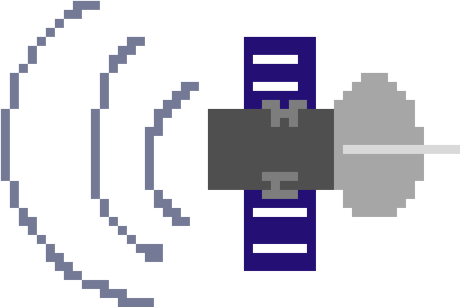 Satellite - Pixel Art (820x440), Png Download