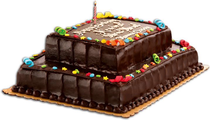 Choco Double Deck - Birthday Cake Red Ribbon Price (745x485), Png Download
