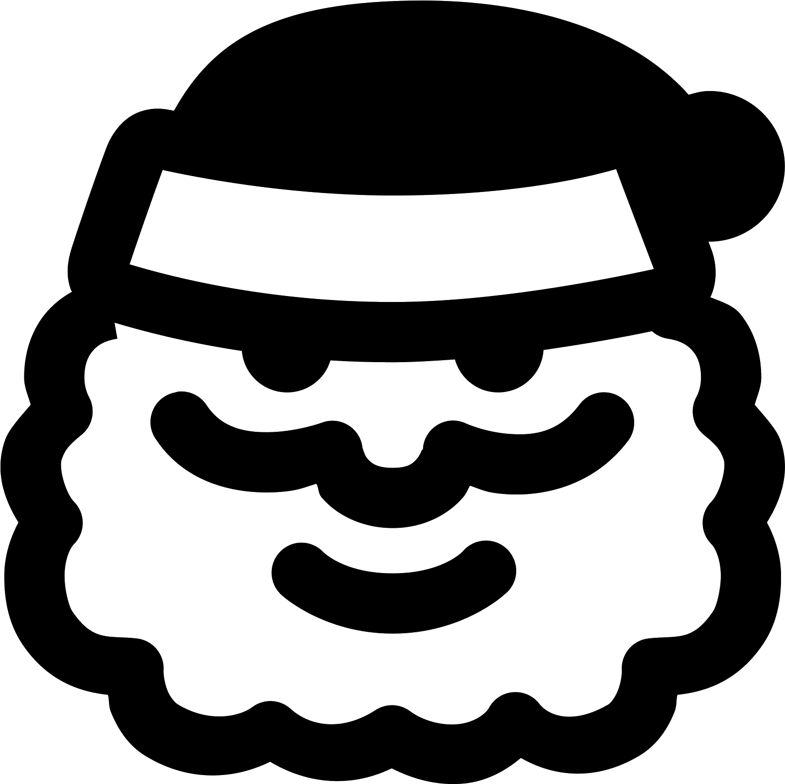 This Particular Icon Features A Curvy Shape That Resembles - Дед Мороз Иконка Png (1600x1600), Png Download