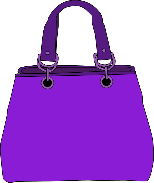 Purse Clipart Free Clipart Image Image - Blue Bag Clip Art (600x711), Png Download