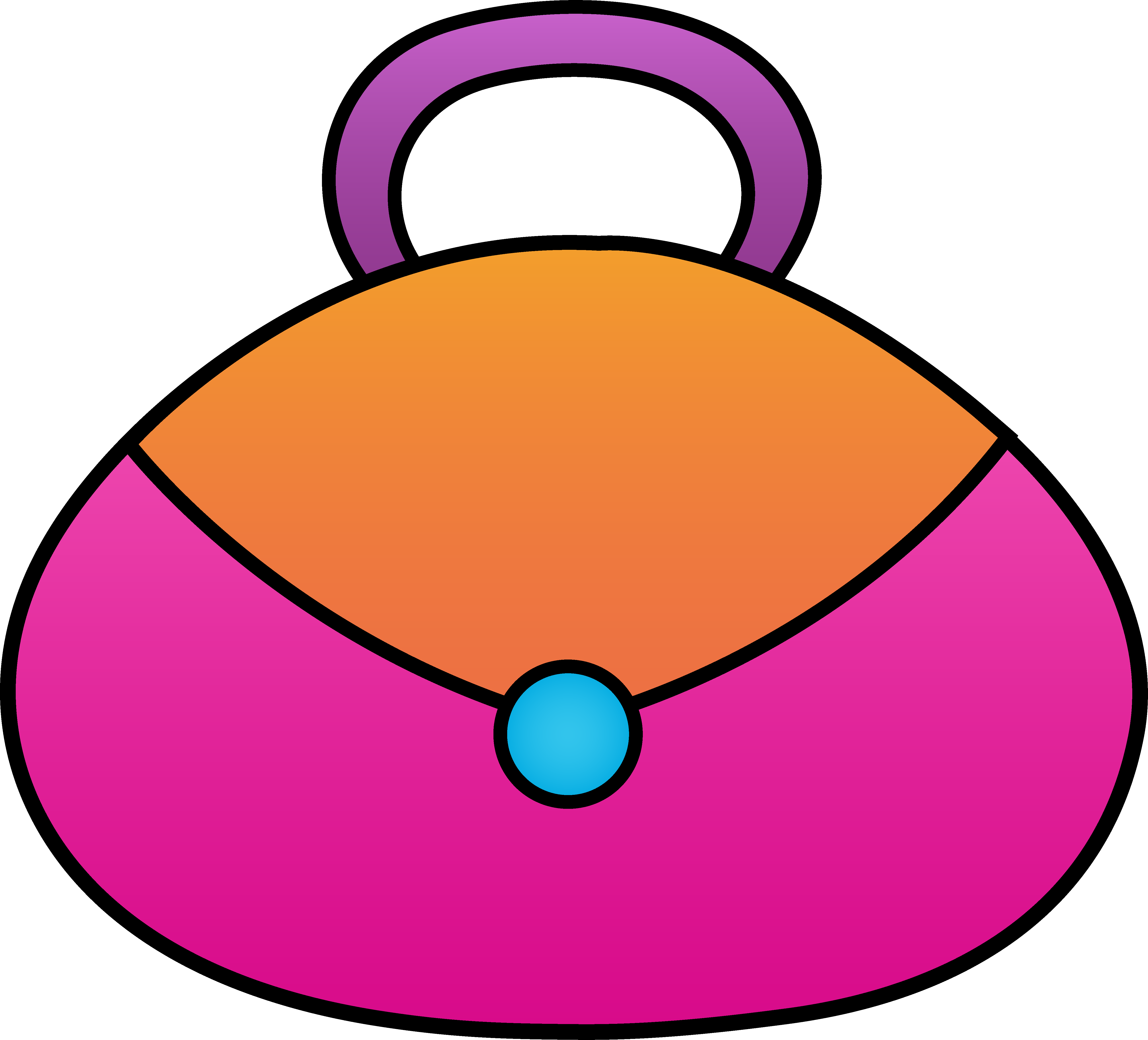 Little Pink Purse - Clipart Purse (5181x4696), Png Download