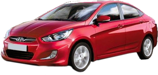Car Rentals Service For Hyundai Verna In Hyderabad - Hyundai Verna Red Png (541x337), Png Download